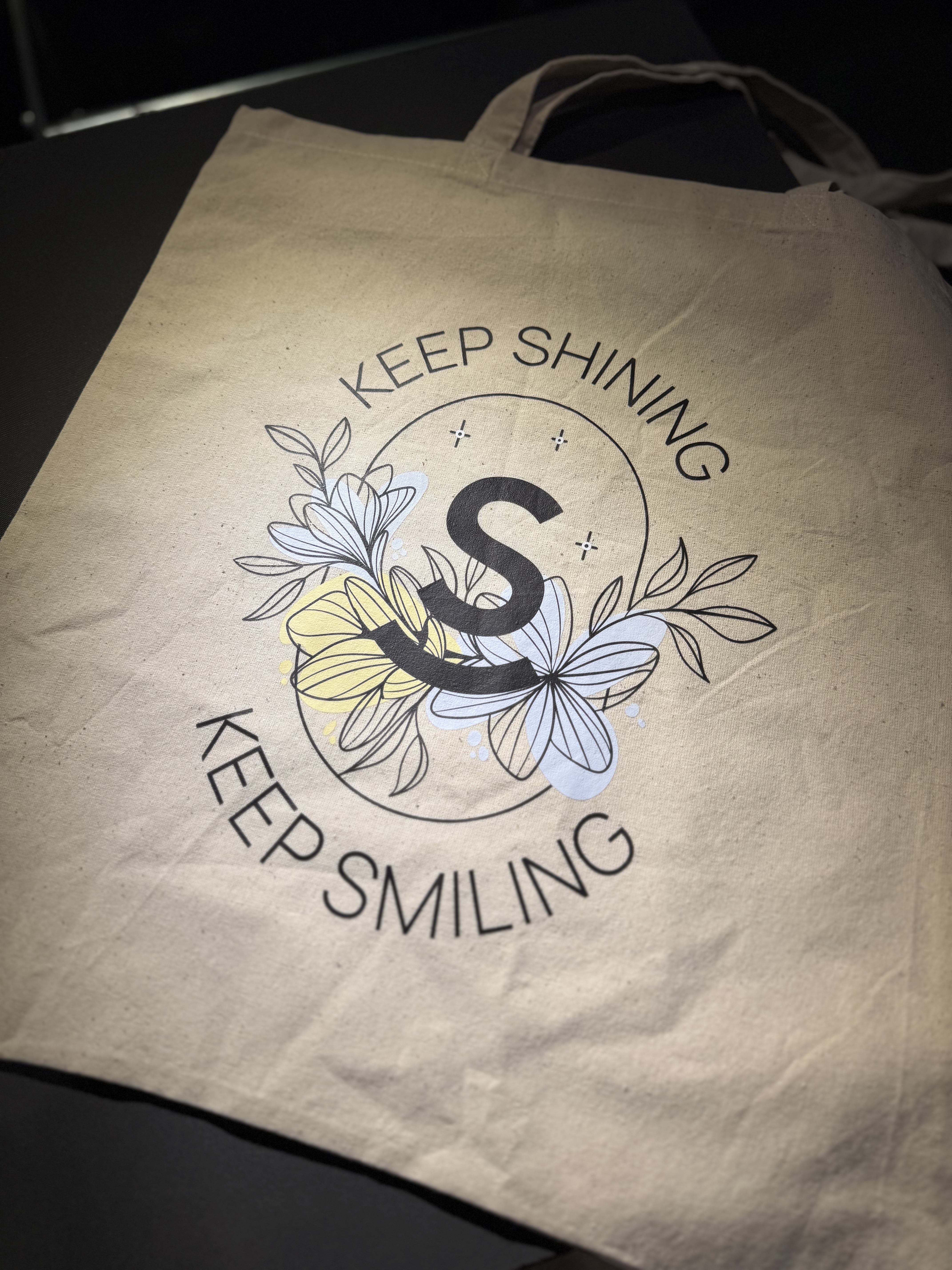 Tote-bag Keep shining, Keep smiling